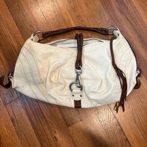 Andrew Mark white leather bag